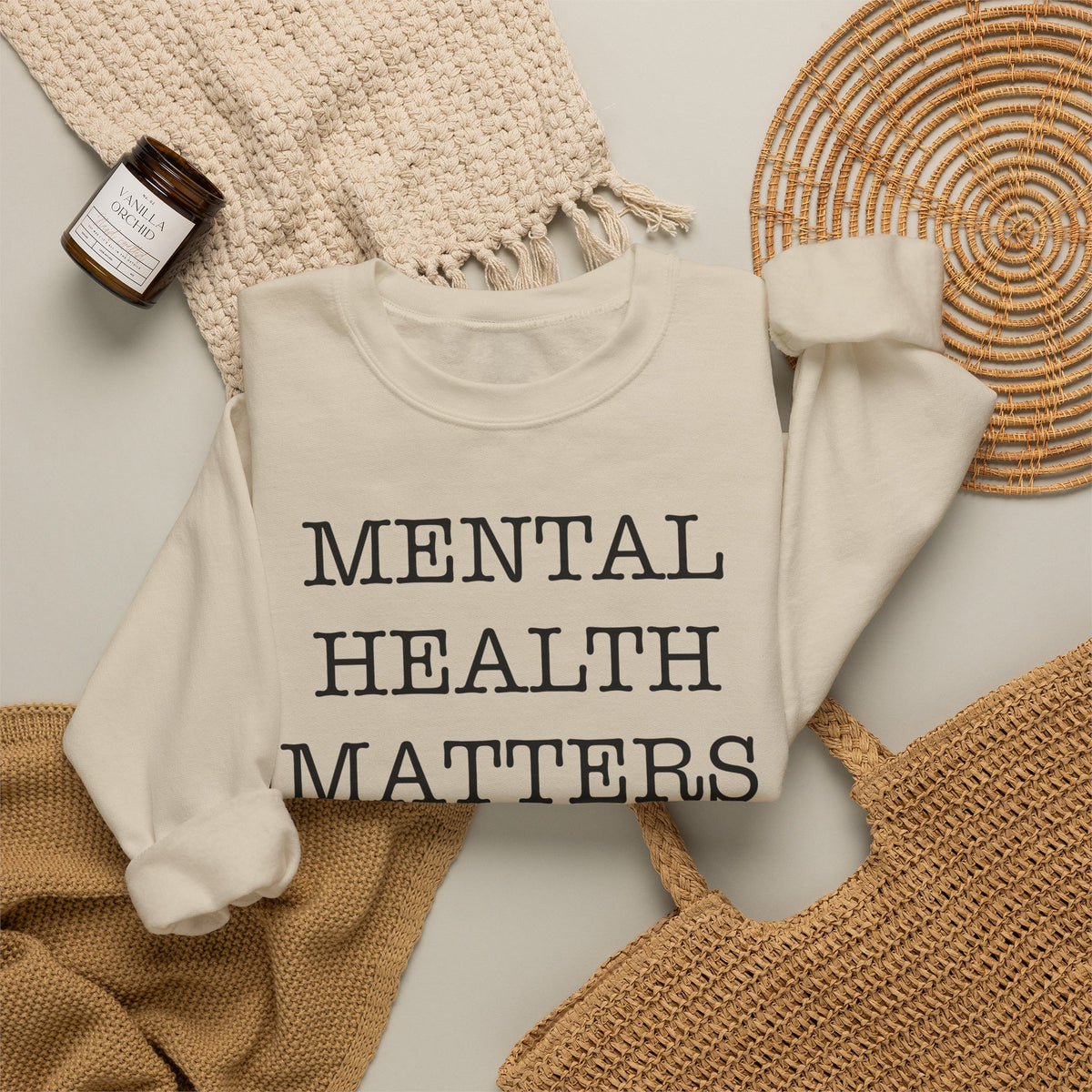 "Mental Health Matters" Crewneck Sweatshirt